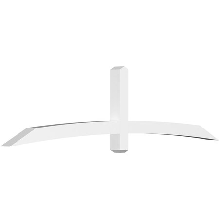 Ekena Millwork Bellingham Architectural Grade PVC Gable Bracket, 96"W x 24"H x 4"D x 4"F, 6/12 Pitch GBP096X24X0404BEL00
